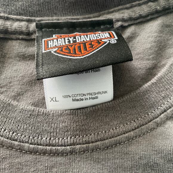 Gray Harley-Davidson tee shirt - Sz XL - Picture 3 of 8